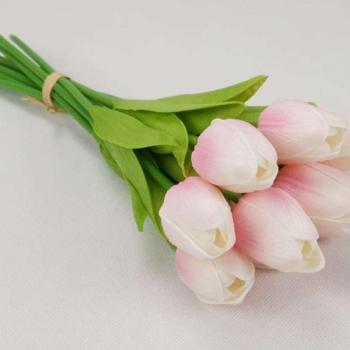 10 szálas gumi tulipán rózsaszín kép