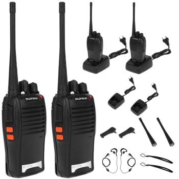 2 darabos Baofeng Walkie Talkie szett zseblámpával, fülhallgatóval - Baofeng BF-777S (BB-9204) kép