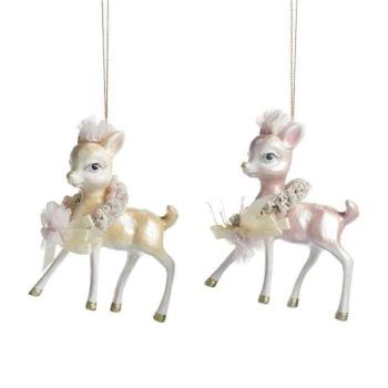 2 darabos készlet Candy Bambi fa díszek, 12 cm-esek kép