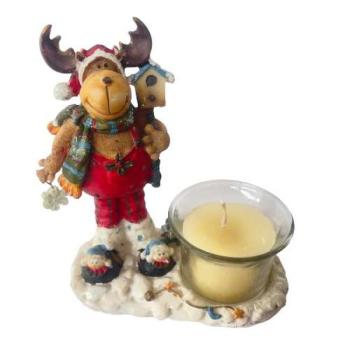 2 db karácsonyi figurákból álló készlet, dekoratív gyertyák, Reni... kép
