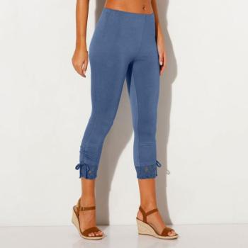 3/4-es leggings csipkével és elasztikus derékkal kép