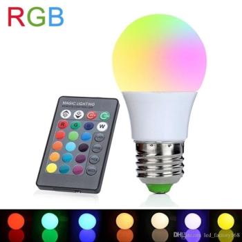 3 W RGB Led Izzó, távirányítóval kép