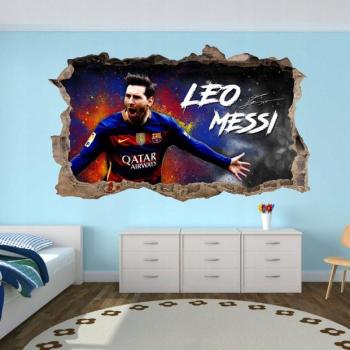 3D-s falmatrica - Lionel Messi 120 x 72 cm kép