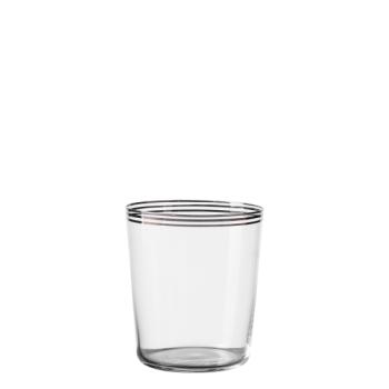 440 ml-es 3 platinaszínű sávval Tumbler poharak 6 db-os készlet – 21st Century Glass kép