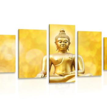 5 részes kép arany Buddha szobor kép