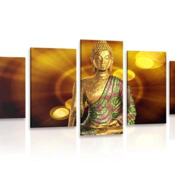 5 részes kép Buddha absztrakt háttérrel kép