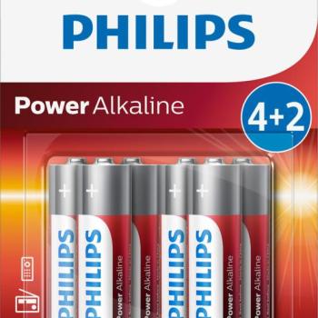 6 elemek PHILIPS AA 1,5 V kép