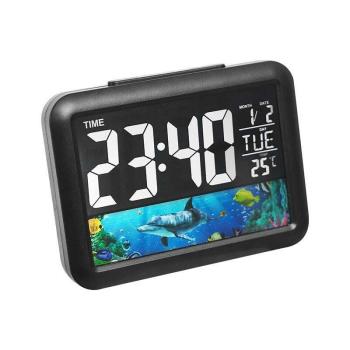 7002WJ Fekete LCD Kijelzős Ébresztőóra kép