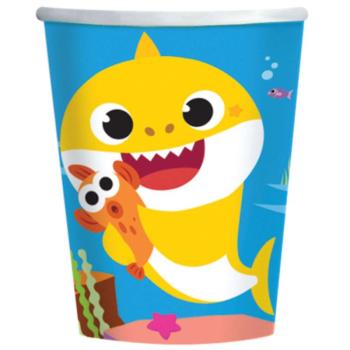 8 db-os Baby Shark party pohár készlet - 250 ml kép