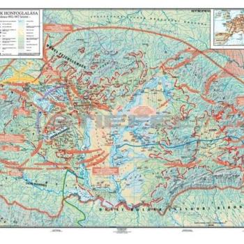 A magyar nép vándorlása és a Honfoglalás kétoldalas óriás térkép-... kép