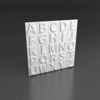 ABC alphabet festhető polisztirol falpanel  (50x50cm), betűk kép