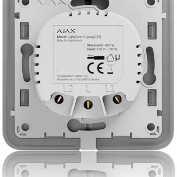 Ajax LightCore (egygombos) [55] (8EU) - LightSwitch relé (1 vezérlőkapcsoló) kép