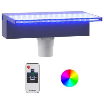 Akril vízeséskifolyó rgb led-ekkel 30 cm kép