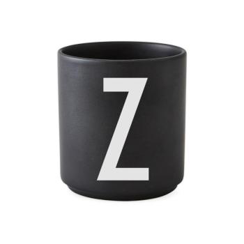 Alphabet Z fekete porcelánbögre, 250 ml - Design Letters kép