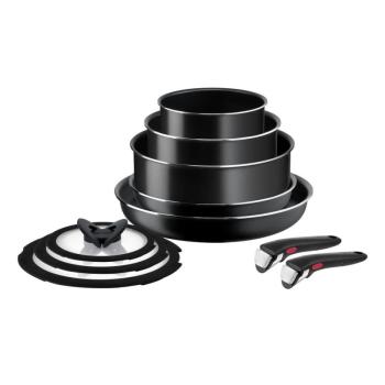 Alumínium edény készlet 10 db-os Ingenio Easy Cook & Clean Black – Tefal kép