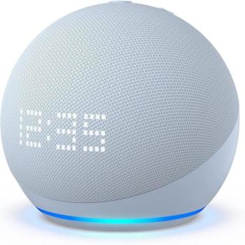 Amazon Echo Dot (5th Gen) with Clock Cloud Blue kép