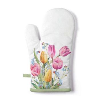 AMB.16417030 Tulips Bouquet edényfogó kesztyű 18x30cm, 100% pamut kép