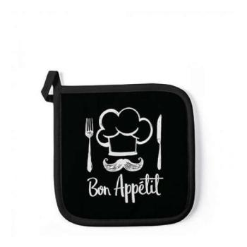 AMB.16517207 Chef Black edényalátét 20x20cm,100% pamut kép