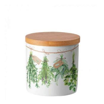 AMB.17416285 Fresh Herbs porcelán konyhai tároló 10x10cm kép