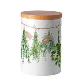 AMB.17516285 Fresh Herbs porcelán konyhai tároló 13,5x10cm kép