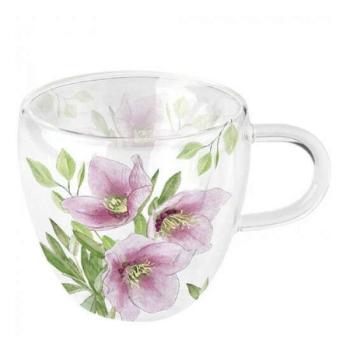 AMB.34418015 Classic helleborus duplafalú borosilicate üvegcsésze... kép