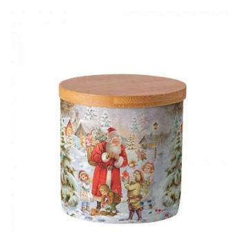 AMB.37417970 Santa bringing presents porcelán konyhai tároló 10x10cm kép