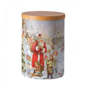 AMB.37517970 Santa bringing presents porcelán konyhai tároló 13,5x10cm kép