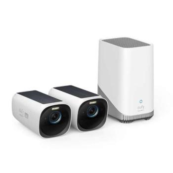 Anker eufycam3 s330 biztonsági kamera rendszer (2+1), 4k, napelem... kép