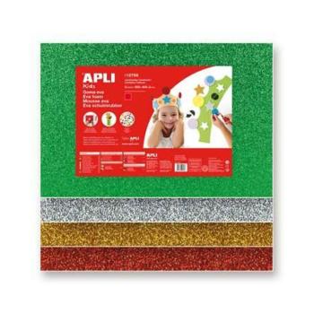 APLI Eva Sheets (400x600 mm) glitteres arany moosgumi (3 db) kép