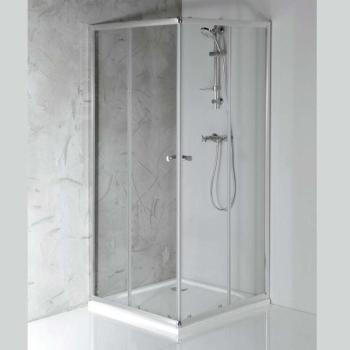 Aqualine Agga 90X90 cm szögletes két tolóajtós zuhanykabin 5 mm b... kép