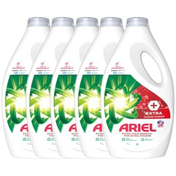 Ariel +Extra Clean Power folyékony Mosószer 5x1,7L - 170 mosás kép