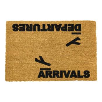 Arrivals and Departures természetes kókuszrost lábtörlő, 40 x 60 cm - Artsy Doormats kép