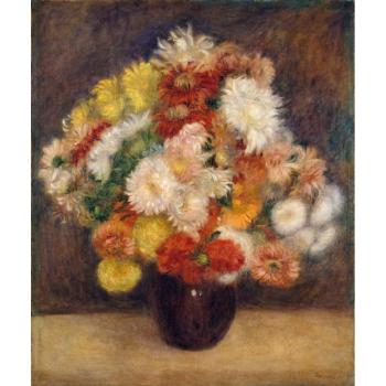 Auguste Renoir - Bouquet of Chrysanthemums másolat, 55 x 70 cm kép