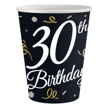 B&amp;amp;C Happy Birthday 30 papír pohár 6 db-os 200ml kép