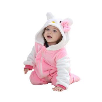 Baba prémium plüss Kigurumi overál - Hello Kitty - fehér-rózsaszín kép