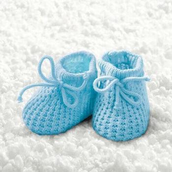 Baby Boy Booties papírszalvéta babaváróra - kék kép