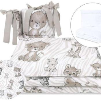 Baby Shop 5 részes babaágynemű - bézs szafari kép