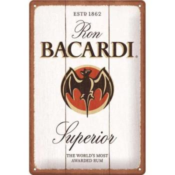 Bacardi – Superior White Wood - Fémtábla kép