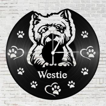 Bakelit óra - Westie kép