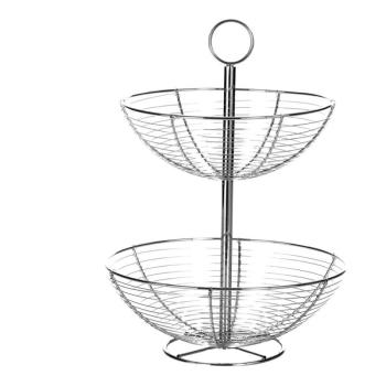 Baker 2 szintes fém gyümölcsös kosár, magasság 41 cm - Casa Selección kép