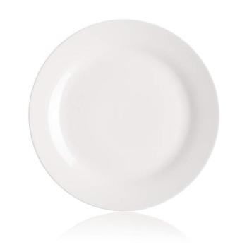 BANQUET Lapos porcelánlemez készlet BASIC nedekor. 26,5 cm, 6 db, fehér kép