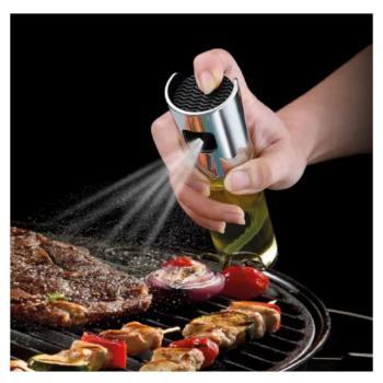 BBQ olaj és ecet permetező/adagoló spray - rozsdamentes acél, üveg - 100 ml (BBKM) (BBM) kép