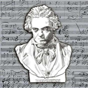 Beethoven papírszalvéta 33x33cm, 20db-os kép