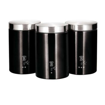 Berlinger Haus BH-6296 Black Silver Collection 3 db-os tárolódobo... kép