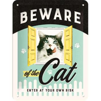 Beware Of The Cat - Fémtábla kép