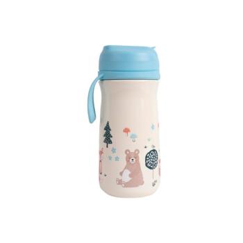 Bézs rozsdamentes gyerek ivópalack 370 ml Woodland - Ladelle kép