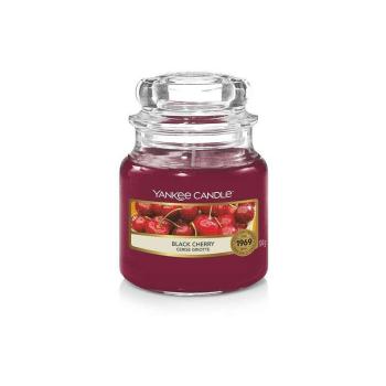 Black cherry, Yankee Candle illatgyertya, kicsi üveg (fekete cser... kép