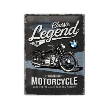 BMW dombornyomott fémplakát 30 x 40 cm &quot;LEGEND MOTORCYCLE&quot; kép