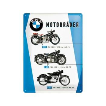 BMW dombornyomott fémplakát 30 x 40 cm &quot;MOTORRÄDER&quot; kép