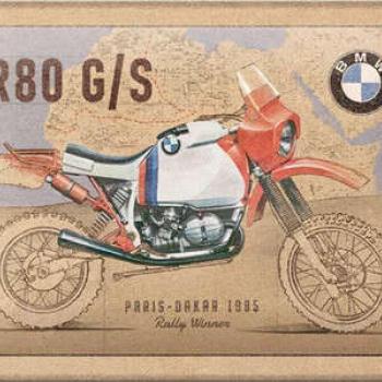 BMW R80 GS Paris Dakar – Fémtábla kép